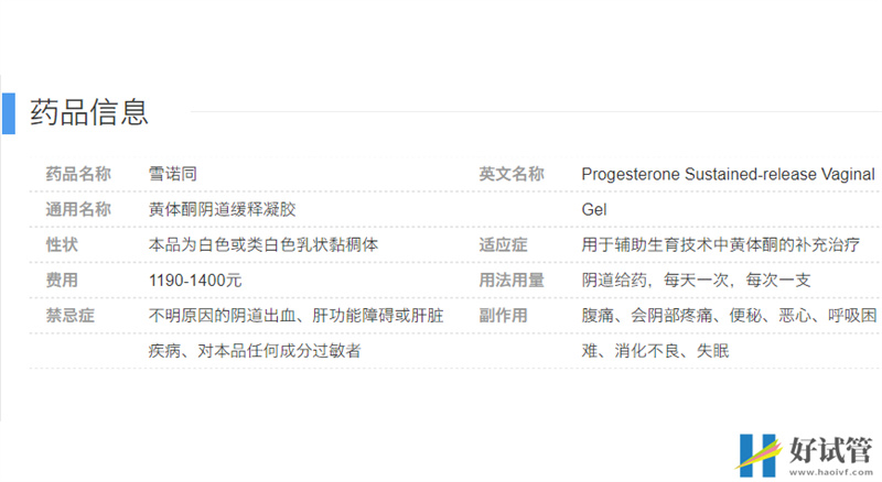 试管姐妹一定要知道的事儿,雪诺同的用法用量有讲究(图1) 雪诺同药品信息